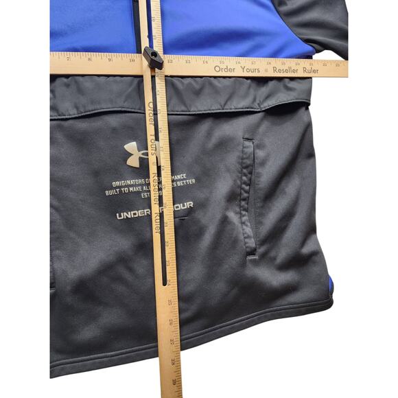 Under Armour ColdGear Mens Medium Pullover Athletic Sweatshirt Kangaroo Pocket - Picture 4 of 13